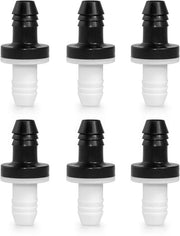 Terugslagklep 10mm - 6 pezzi - Alta qualità ABS - Duraturo - Resistente a temperature tra 25°C e 60°C - Membrana in gomma siliconica