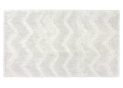 Tappeto Casa Bagno Morbido In Tinta Unita Zig Zag Modello ZigZagaria - 50x80 - Bianco