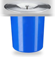 Invascata per Rifiuti Azienda 5L - Invascata per Rifiuti in Cucina - Coperchio in Acciaio Inossidabile - Compatta e Igiene