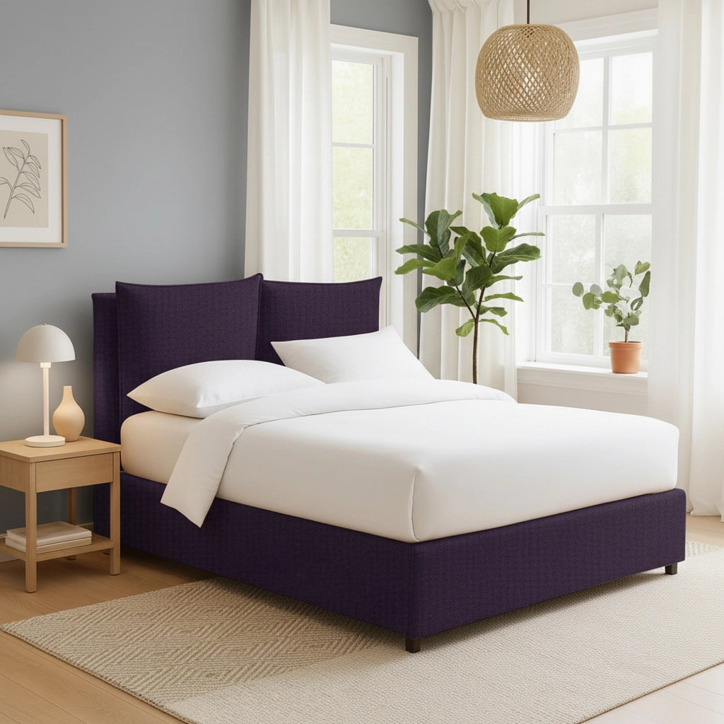 Todmorden, Letto Singolo Sfoderabile Made in Italy, Viola