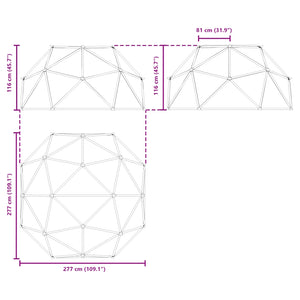 Dome da Arrampicata per Bambini dai 3 ai 10 Anni 255 cm 200 kg