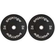 Set Dischi Pesi 2x10 kg ¨C zephmum ¨C Gomma Antirumore Nero