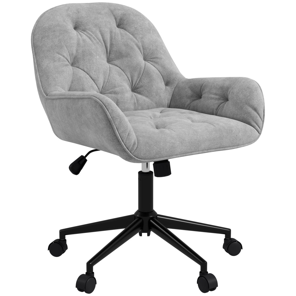 Sedia da ufficio ¨C Xylo ¨C tessuto effetto velluto grigio, altezza regolabile