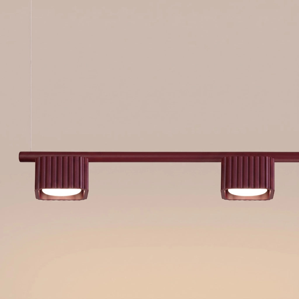 Lampadario RIFF 4 bordeaux Gx53