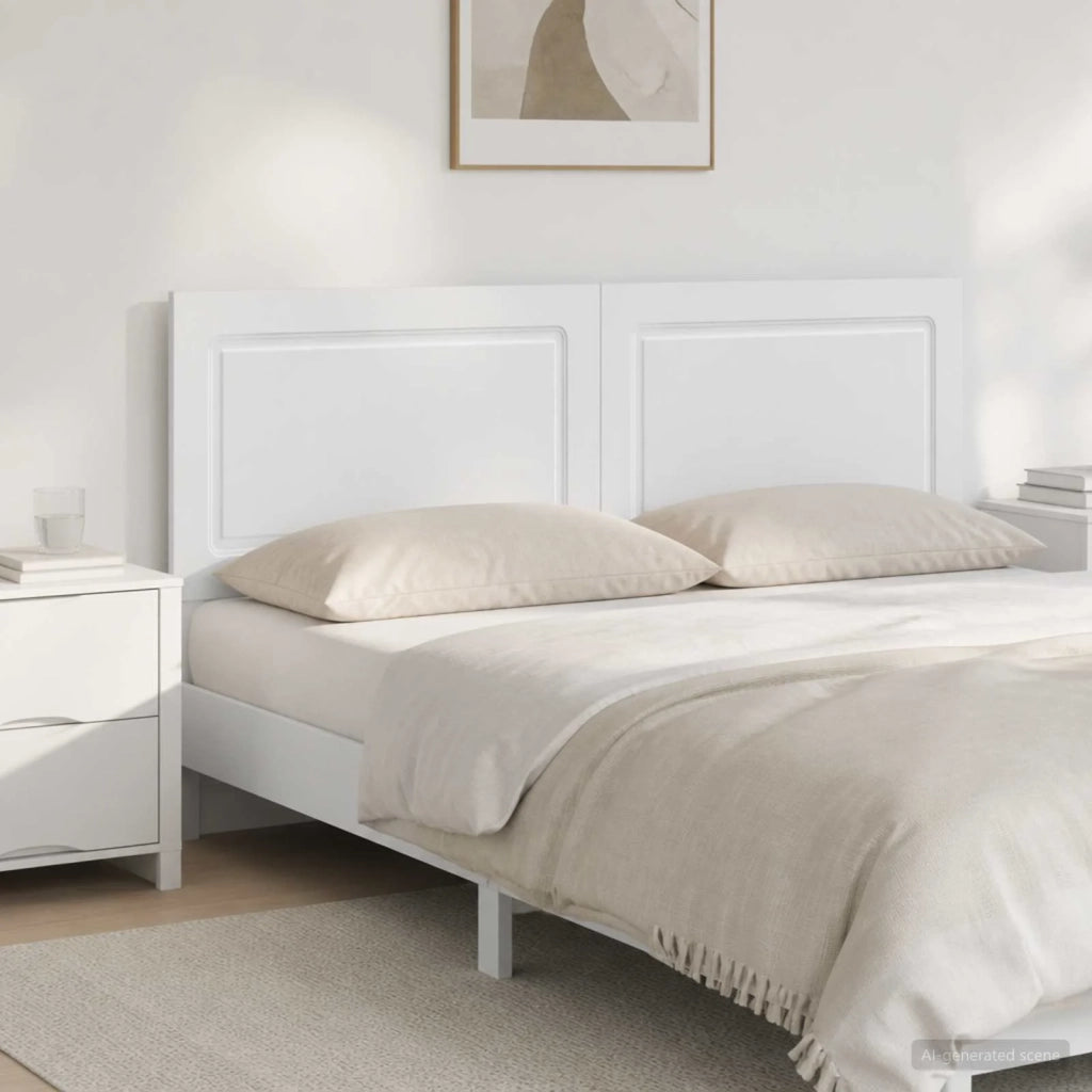 Testiera da Muro UTRECHT Bianco Legno ingegnerizzato 897815