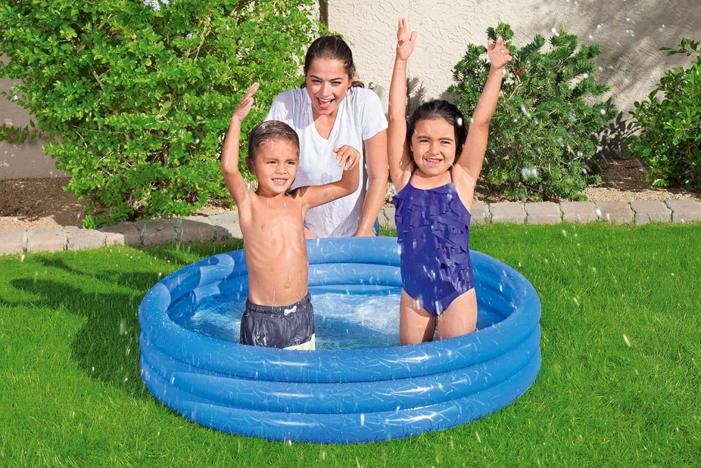PISCINA GONFIABILE BESTWAY 3 ANELLI 122X25 CM ROSSO E BLU