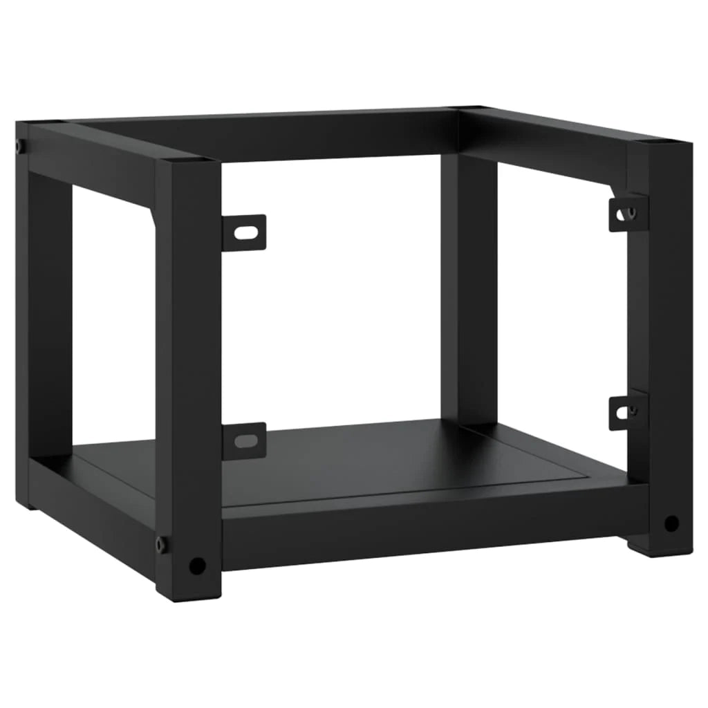 Telaio lavabo da bagno sospeso 40 x 38 x 31 cm ferro nero 02_0006759