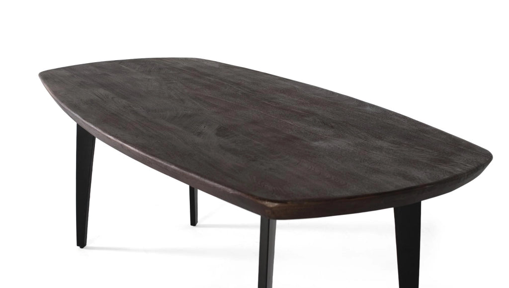Tavolo da pranzo in legno di mango con angoli arrotondati, 200 cm