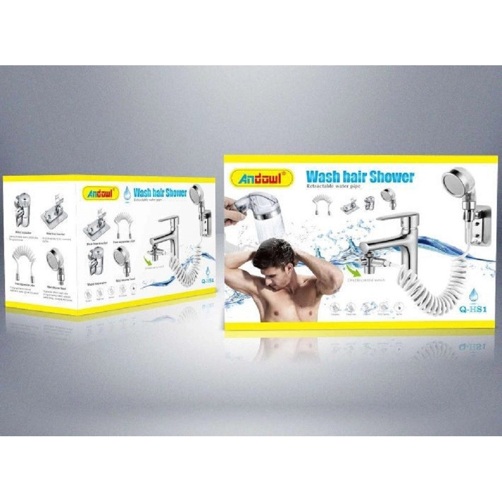 Trade Shop - Soffione Telefono Doccia Per Rubinetto Bagno Cucina Con Spirale Elastica Q-hs1 -