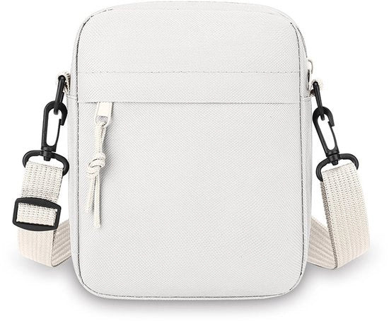 Borsa da spalla per uomo, piccola borsa messaggero con chiusura a righello e cinturino regolabile, borsa in nylon e Oxford da body con cerniera, borsa da lavoro, viaggio e uso quotidiano