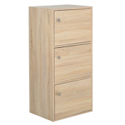 EasyComfort Mobiletto Multiuso con 3 Ripiani in Legno e 3 Antine per Casa, Camera, Soggiorno o Ufficio, 48x34x100cm