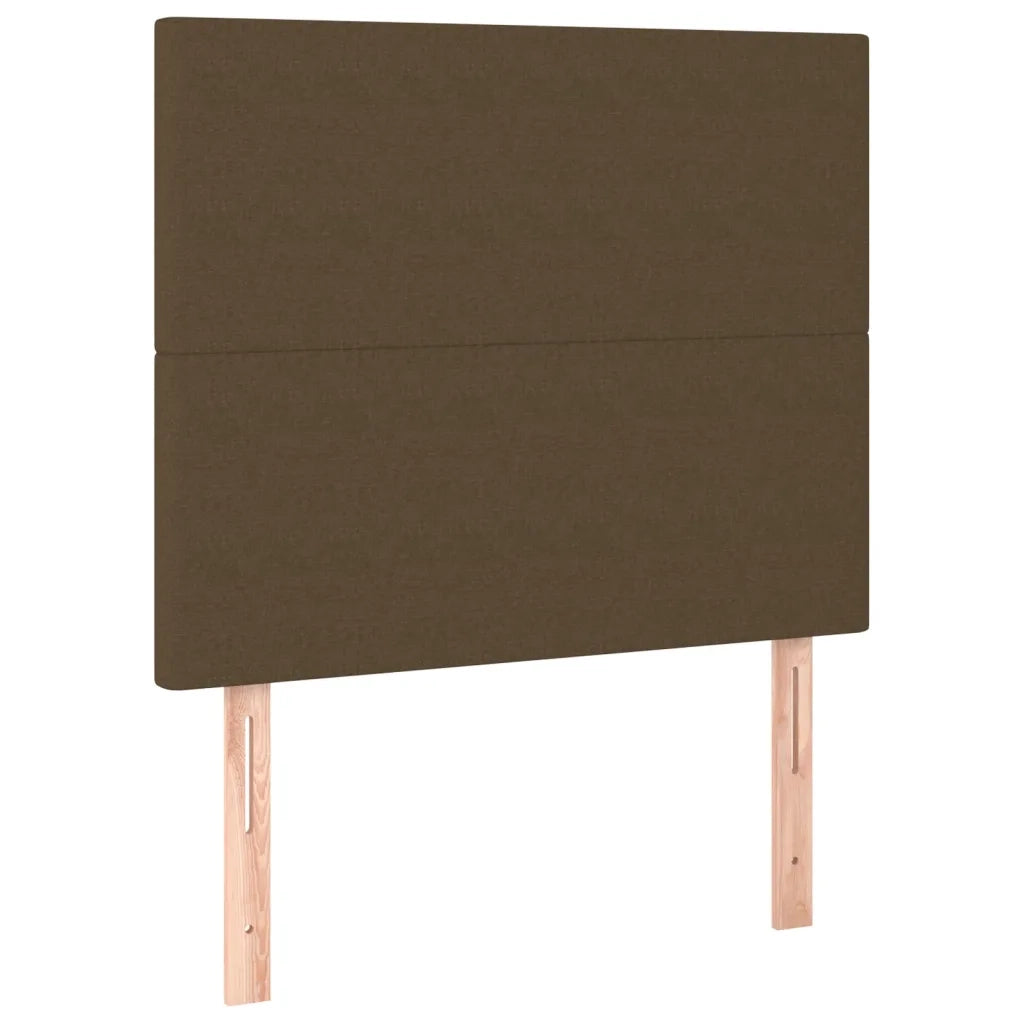 Testiera 2 pz Marrone Scuro 80x5x78/88 cm in Tessuto