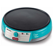 Ariete 202 Crepes Maker Party Time - Piastra per Crepes antiaderente - 2 spatole in legno - ricettario - 1000 W - Azzurro