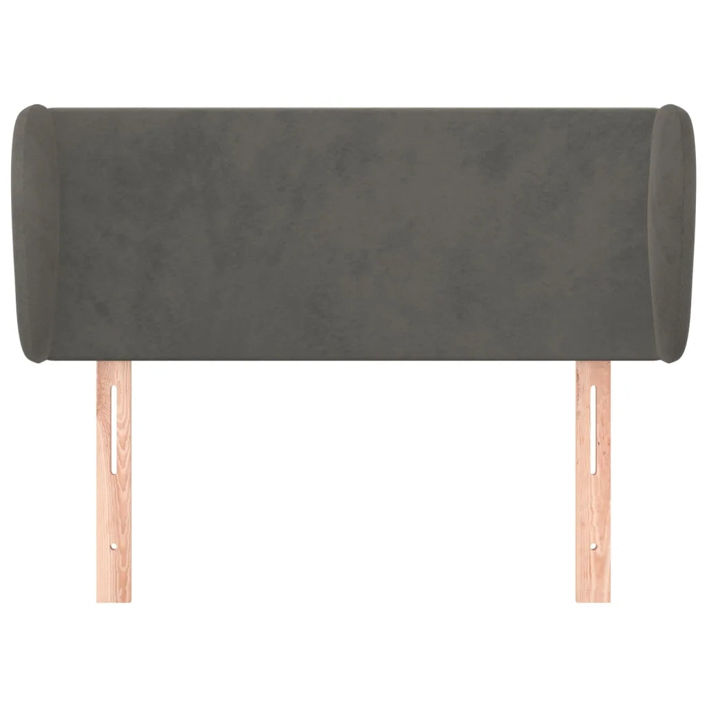 Testiera ad Orecchio Grigio Scuro 103x23x78/88 cm in Velluto 3116907