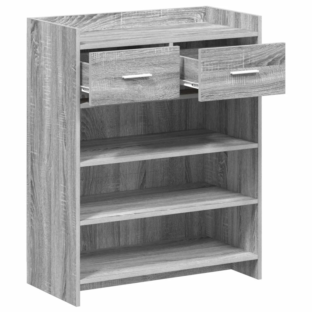 Mobile per scarpe con cassetto Sonoma grigio 73,5 x 36 x 92 cm 8011328