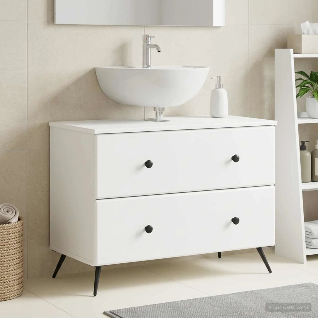 Armadio per Lavabo da Bagno BREDA Bianco 82 x 41 x 59 cm 897455
