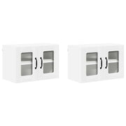 Set di 2 pratici pensili da cucina moderni 60 x 31 x 40 cm in legno composito bianco 02_0053985
