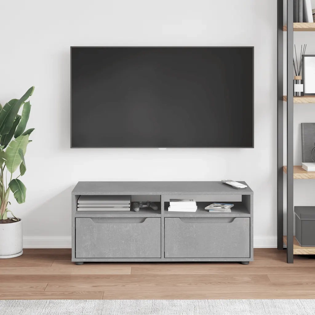 Mobile TV VISNES Grigio Cemento 100x40x38 cm Legno Multistrato 4108294