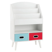 Libreria per bambini 63 x 30 x 97 cm caratteristiche di sicurezza rinforzate design moderno spazio di archiviazione versatile MDF bianco 20_0010707