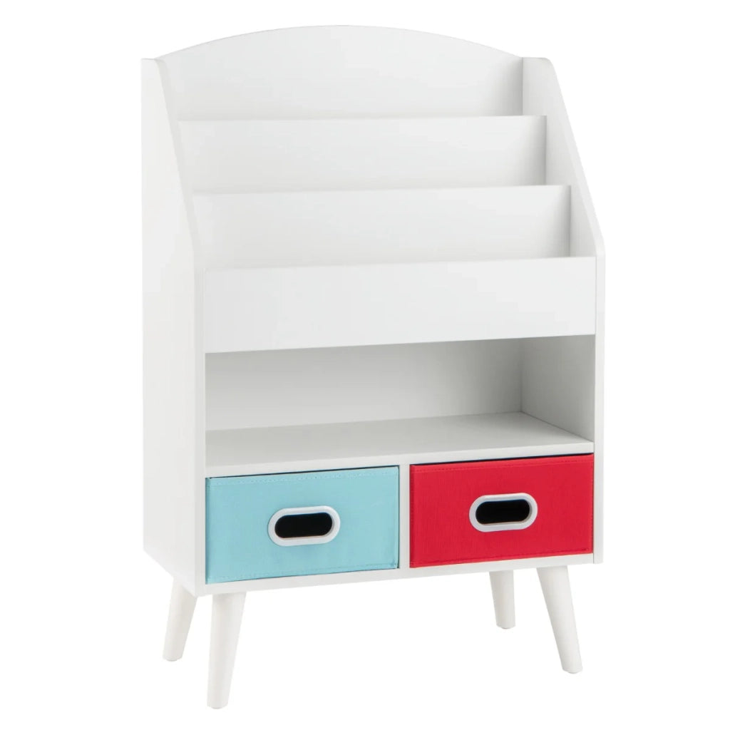 Libreria per bambini 63 x 30 x 97 cm caratteristiche di sicurezza rinforzate design moderno spazio di archiviazione versatile MDF bianco 20_0010707
