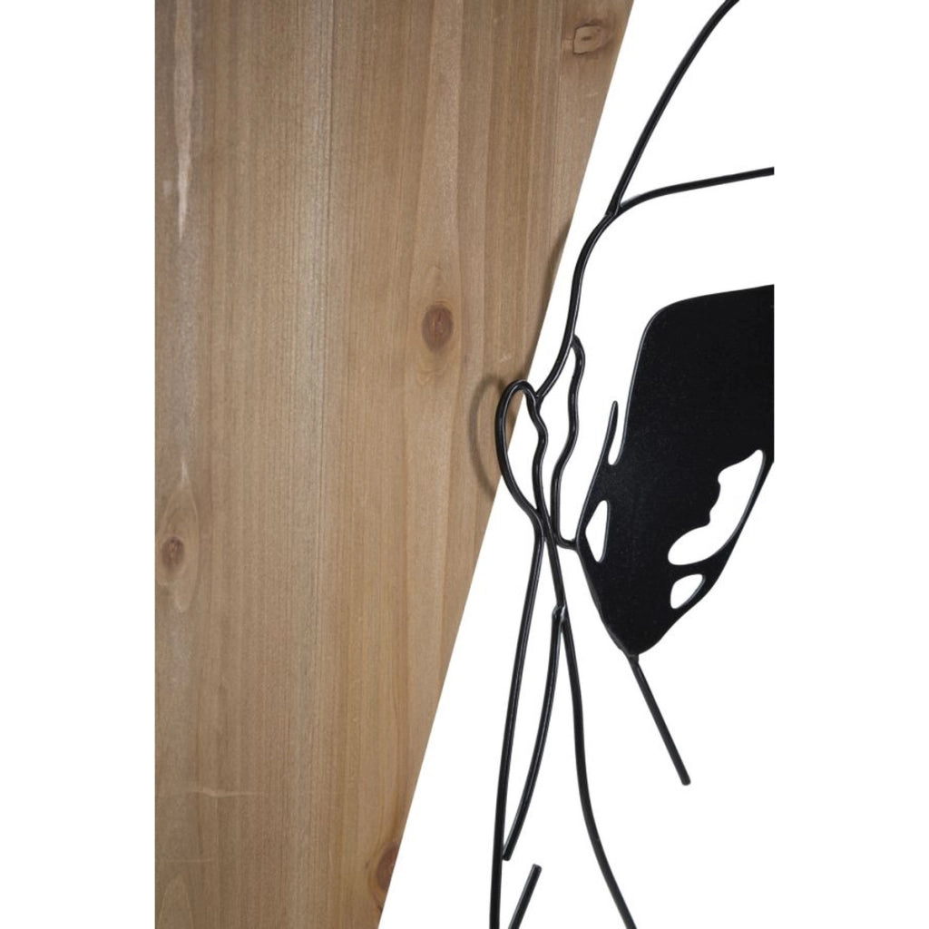 Decorazione in Metallo e Legno Corpi 9, Marrone, Metallo, 50x2x90 cm