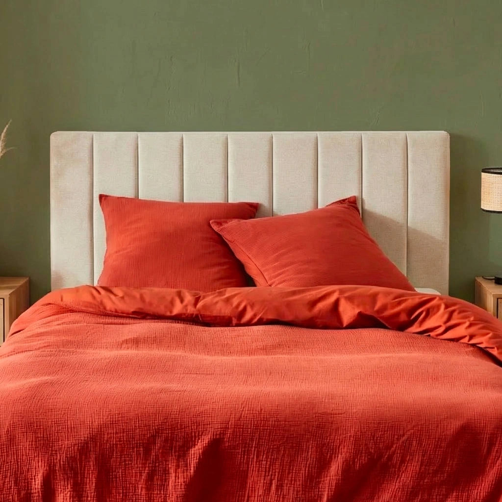 Testata del letto rivestimento tessuto 170cm, beige