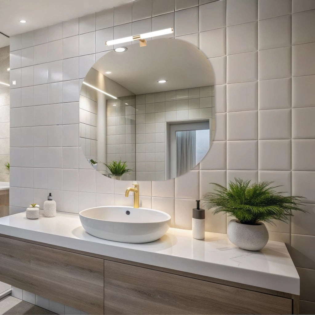Applique bagno sopra specchio moderna oro 40cm LED6W IP44