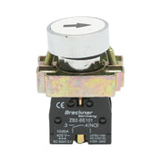 Pulsante bianco con ritorno e marcatura a freccia 1NO, 400V/10A, LAY5 Breckner Germany