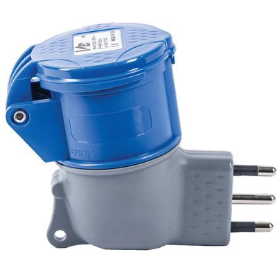 ADATTATORE 16A-PRESA BLU 7300 VB - 2P+T 16A IP44- 2 pezzi