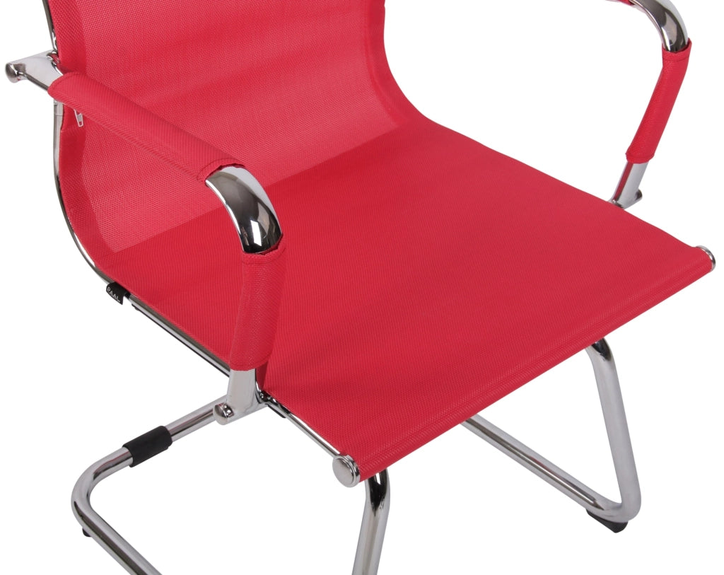 Sedia per visitatori in rete Barnet rosso