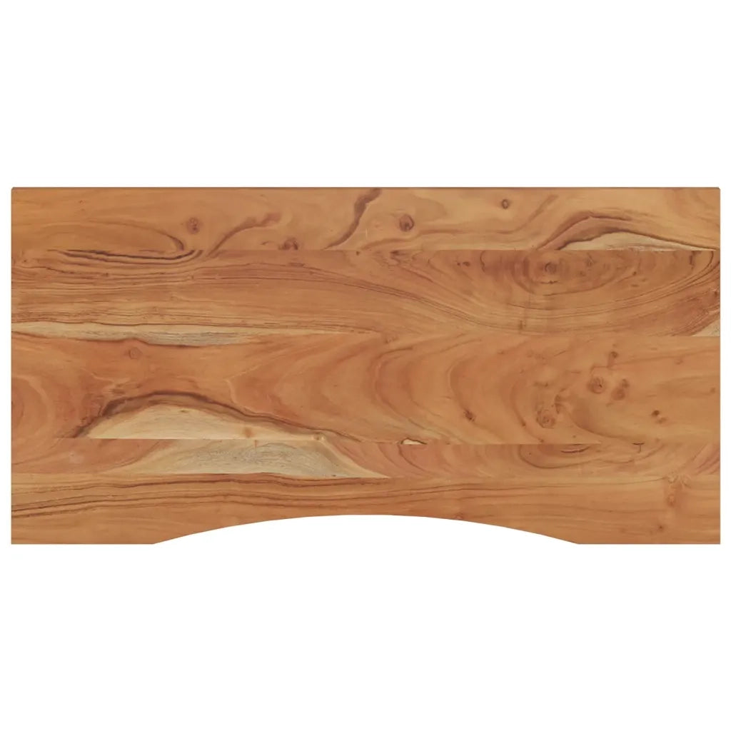 Piano Scrivania 120x60x2,5cm Rettangolare Legno Massello Acacia