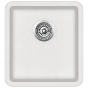 Lavello da cucina in granito vasca singola 42 x 46 cm bianco 02_0002354