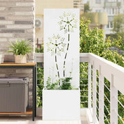 Schermo per privacy in giardino Floreale Bianco 50 x 150 cm 876435