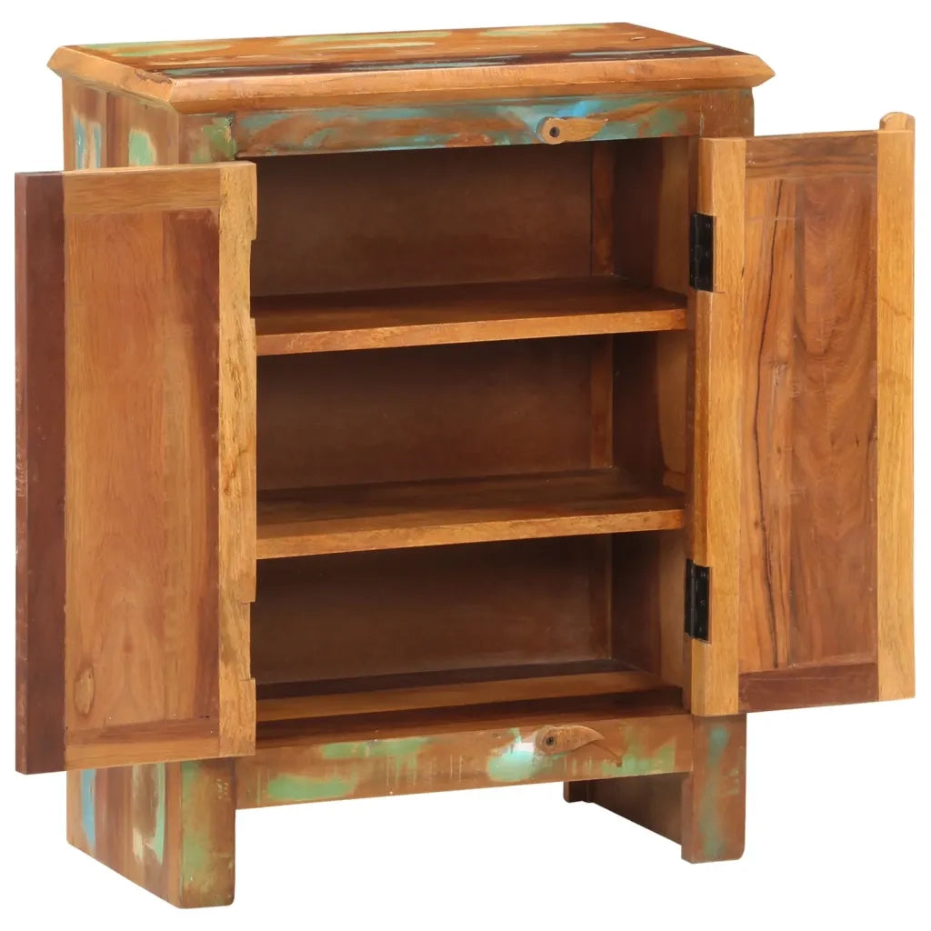 Credenza con 2 Ante 55x30x70 cm in Legno Massello di Recupero 352055