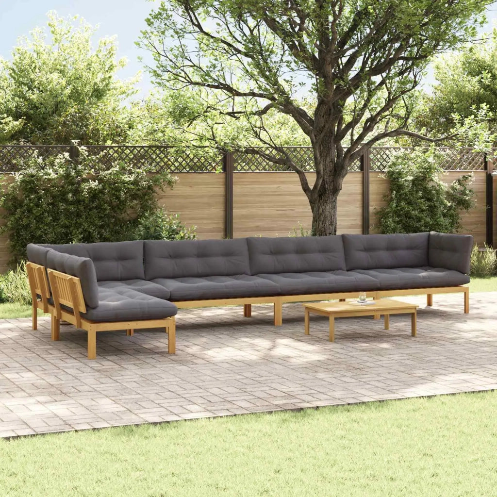 6 Pezzo Unità di divano pallet da giardino 3418298