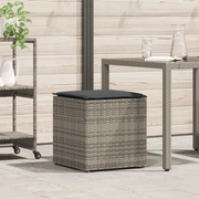 Box di Stoccaggio da Esterno Grigio e Grigio Scuro Rattan Grande