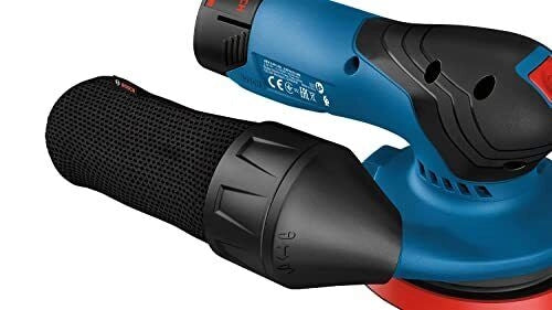Bosch 0 601 372 100 GEX 12V-125 Professional Levigatrice rotoorbitale a batteria 12 V 10000 giri-min Velcro colore Nero Blu Rosso