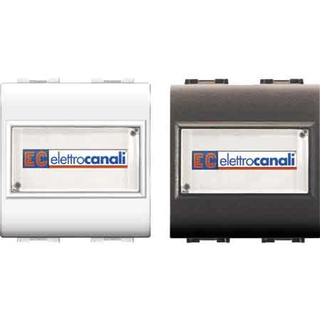 PULSANTE CON PORTANOME 'MYLIFE' 1P/NO 250V - Bianco - EC ELETTROCANALI