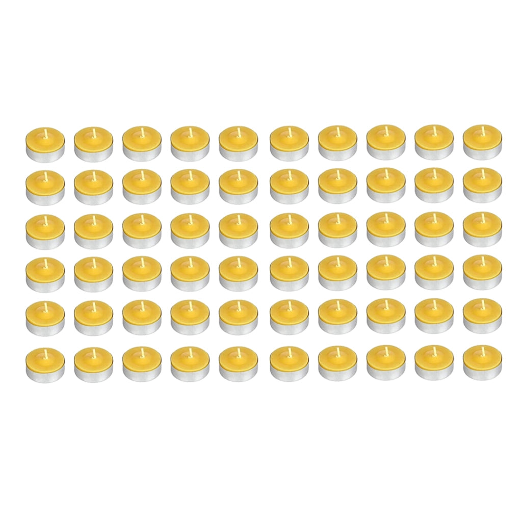 MAURY'S CANDELINE TEA LIGHT 60 PZ GIALLE CON OLIO DI CITRONELLA E BASE IN METALLO
