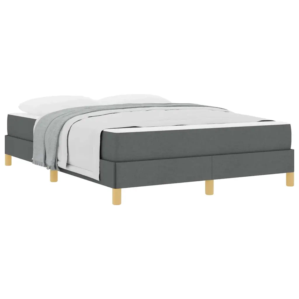 vidaXL Letto a molle Grigio scuro e Marrone 140 x 190 cm