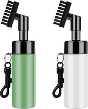 2 pezzi di pulitore di graffio per mazze da golf con spruzzatore integrato e gancio, set di pulitori di graffio per mazze da golf, spazzola umida, pulitore di palloni da golf con flacone di acqua ad alta pressione