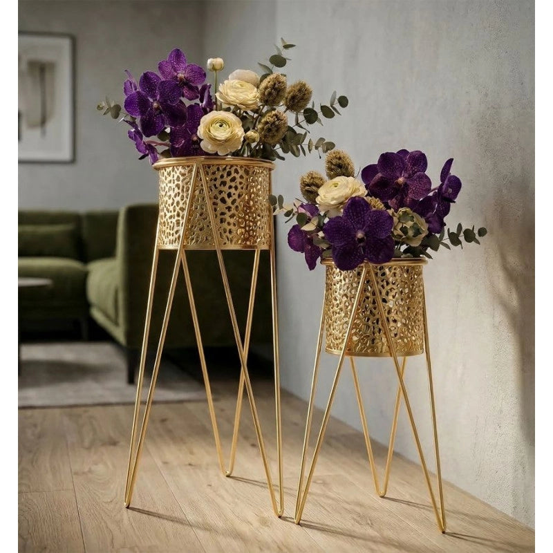 Porta Vasi Glod Coppia cm 21x20x46-18x18x32