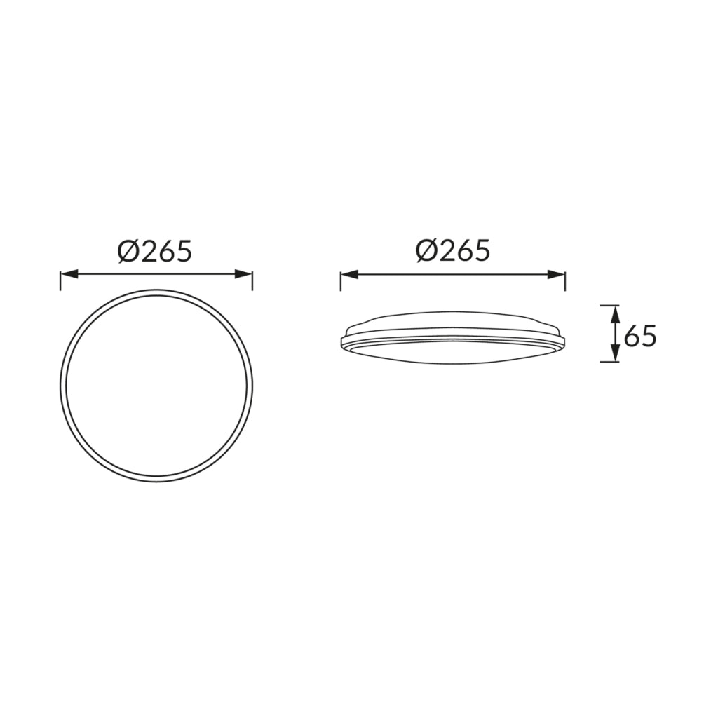 Plafoniera LED IP54 tonda Ø26 18W 4200K Struhm Planar