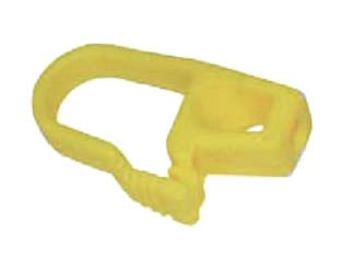 GANCIO SICURFIX IN PVC PER CORDA ELASTICA- - mm.15x35x70h. - 50 pezzi