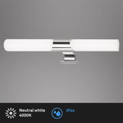 Applique Moderno Klak Metallo Cromo Led 12W Ip44