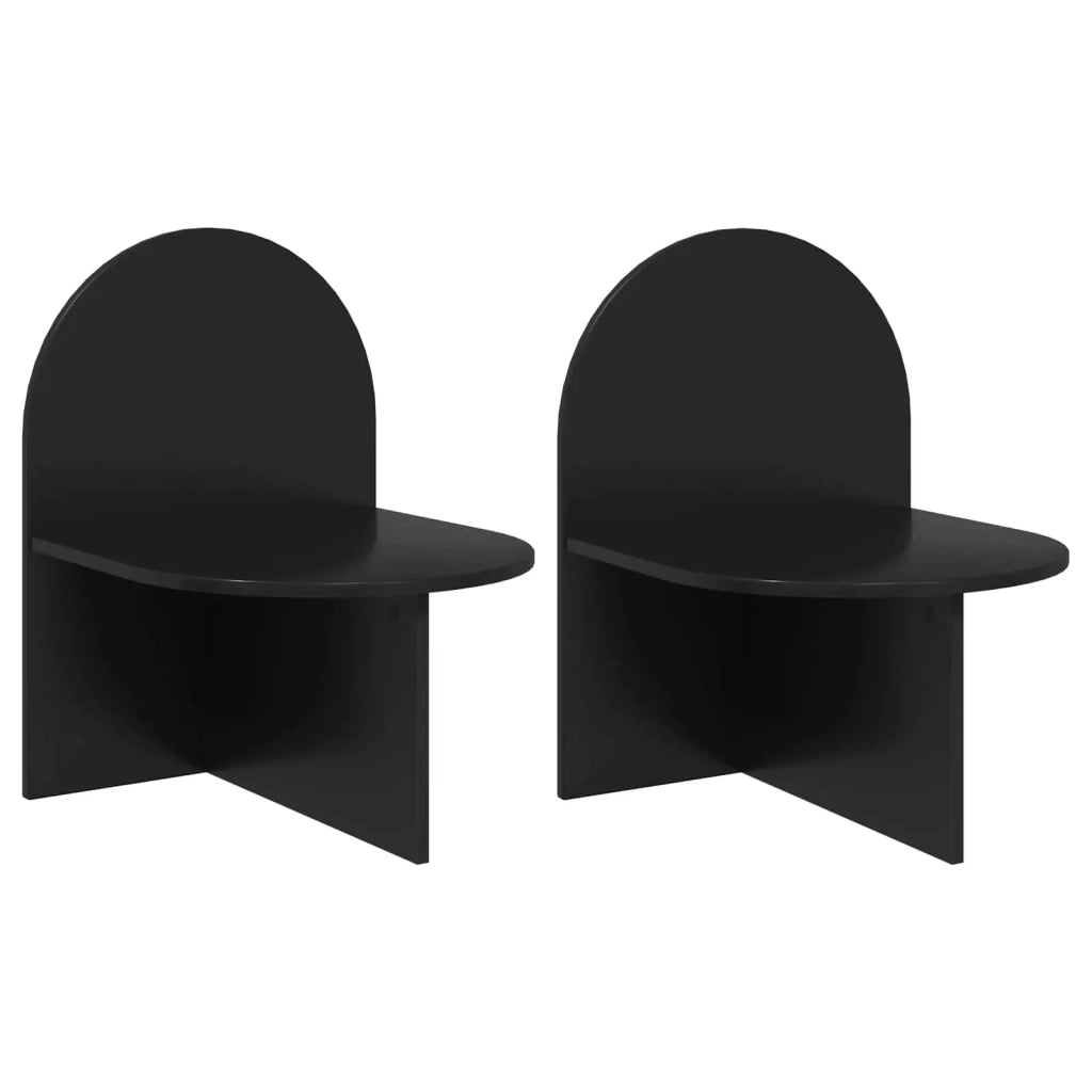 Comodino 2 pcs Rovere Nero 48 x 49 x 65 cm Legno ingegnerizzato 8001116