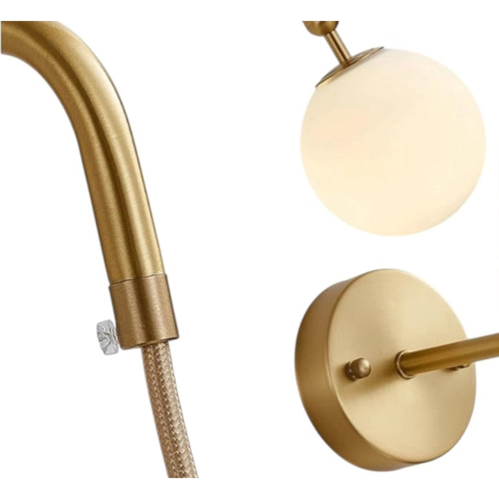 Trade Shop - Applique Lampada A Parete Pendente Stile Contemporaneo Con Attacco G9 Bronzo Interno Aq56 -