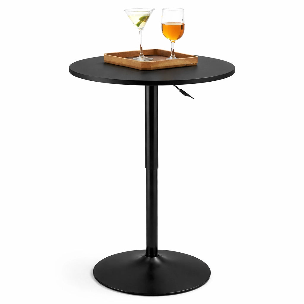 Tavolo Bar Girevole 60 cm Altezza Regolabile 70-91 cm Moderno Cucina Nero