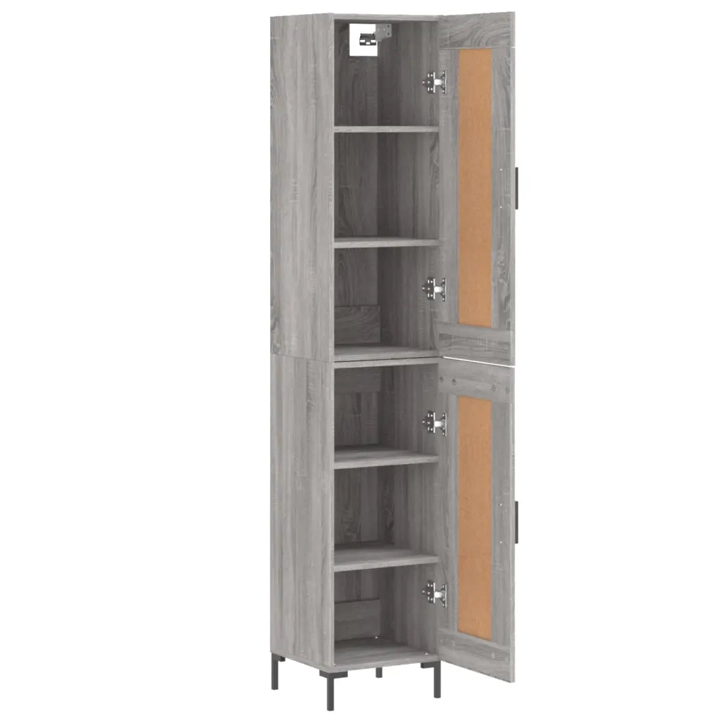 Credenza Grigio Sonoma 34,5x34x180 cm in Legno Multistrato 3200455