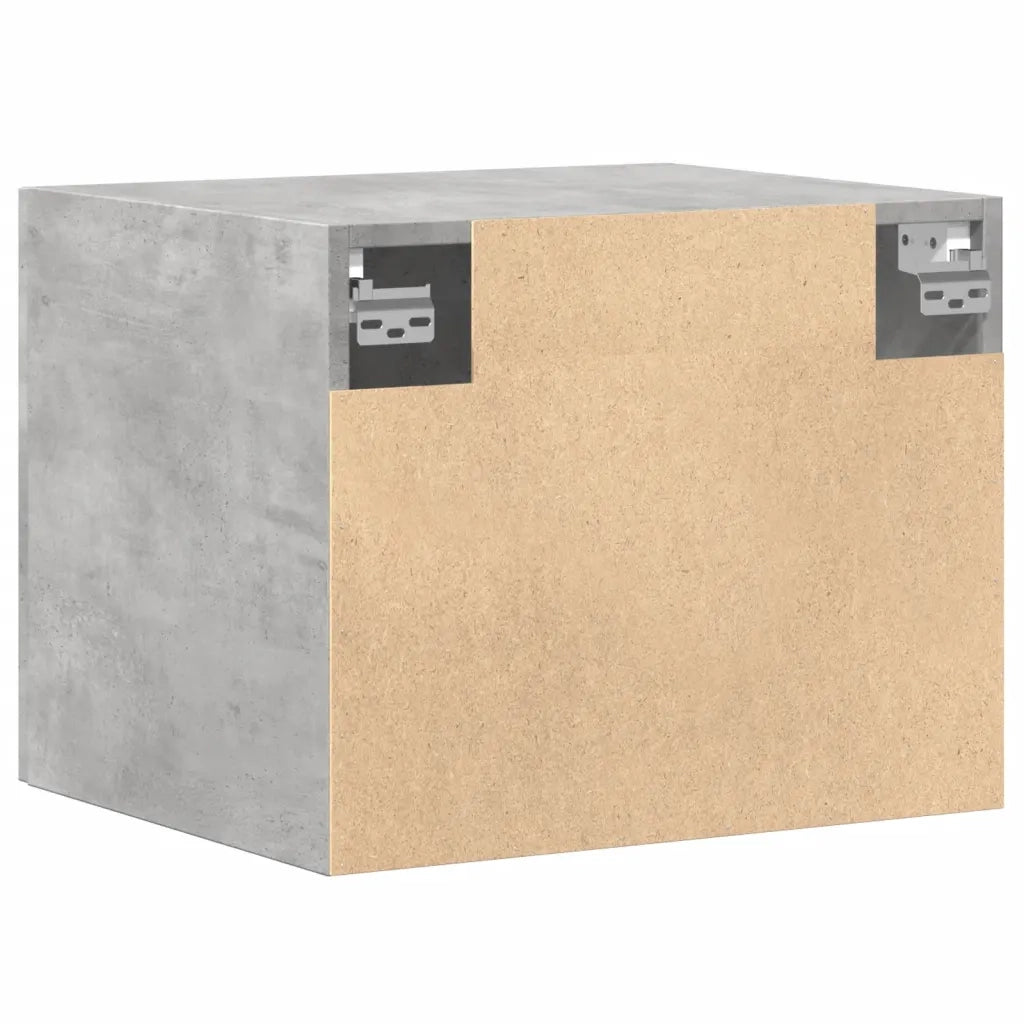 Mobile contenitore a parete pratico e salvaspazio design flessibile 50 x 42,5 x 40 cm legno grigio cemento 02_0049495